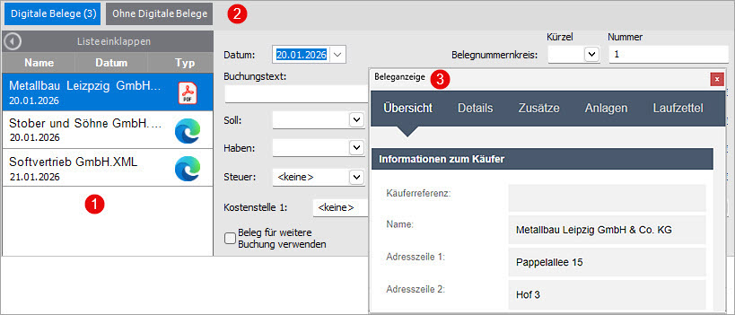 digitale Belege Lexware buchhaltung